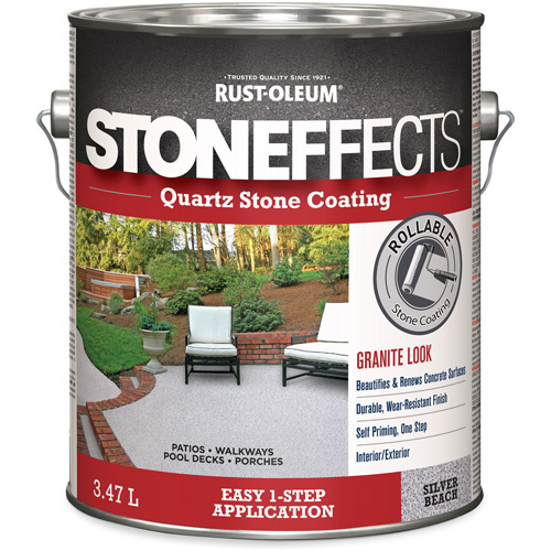Rust-Oleum 337565 Stoneffects™ Quartz Stone Coating Stoneffects™ Quartz Stone Coating, 3.78 L, Water-Based, Textured, Grey - Can