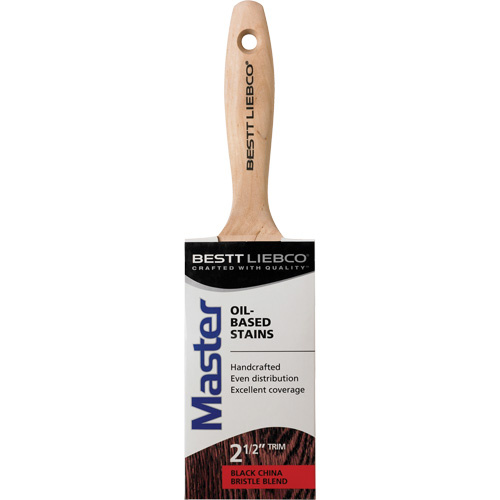 Bestt Liebco 553565400 Master Oil-Based Stain Trim Brush, Black China, Wood Handle, 5/8" Width-(Each)