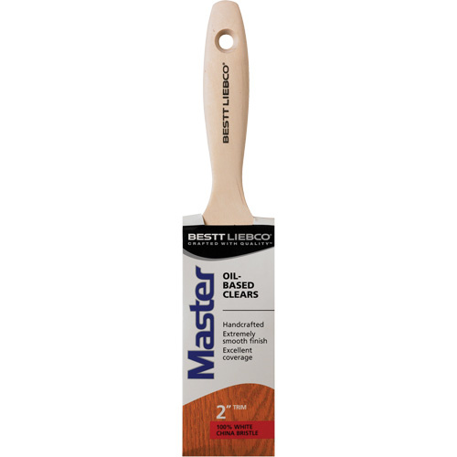 Bestt Liebco 554565300 Master Oil-Based Clear Coatings Trim Brush, White China, Wood Handle, 2" Width-(Each)