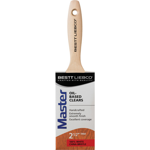 Bestt Liebco 554565400 Master Oil-Based Clear Coatings Trim Brush, White China, Wood Handle, 2-1/2" Width-(Each)