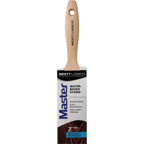 Bestt Liebco 556565300 Master Water-Based Stain Trim Brush, Poly/Nylon, Wood Handle, 2" Width-(Each)