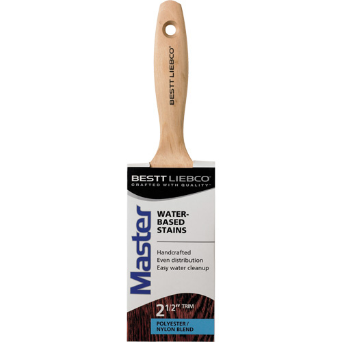 Bestt Liebco 556565400 Master Water-Based Stain Trim Brush, Poly/Nylon, Wood Handle, 2-1/2" Width-(Each)