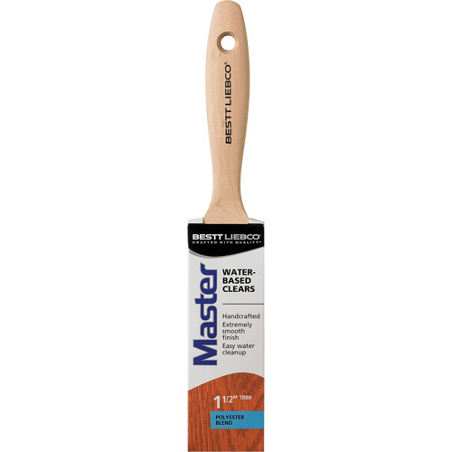 Bestt Liebco 557565200 Master Water-Based Clear Coatings Trim Brush, Polyester, Wood Handle, 1-1/2" Width-(Each)