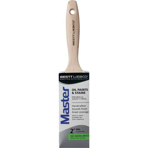 Bestt Liebco 552568310 Master Trim & Wall Paint Brush Master Blend Trim/Wall Brush, White China, Wood Handle, 2" Width - Each
