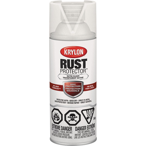 Krylon Industrial 469033008 Rust Protector® Rust Preventative Enamel Rust Protector<sup>®</sup> Enamel Paint, Clear, Satin, 12 oz., Aerosol Can - Can
