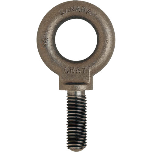 Gray Tools BS12 Eye Bolts Eye Bolts, Uncoated Natural Finish, 1300lbs. (0.65 tons) Capacity - Each