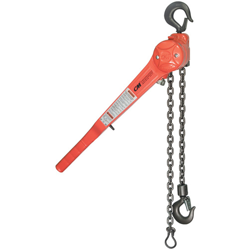 Columbus Mckinnon C4043 Lever Hoist - Series 640 Puller, 5' Lift, 1500 lbs. (0.75 tons) Capacity, Steel Chain-(Each)