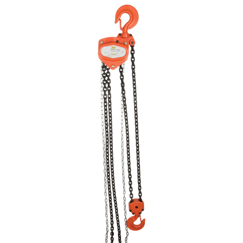 Vanguard Steel 3850 1005 Chain Hoist Chain Hoist, 10' Lift, 1000 lbs. (0.5 tons) Capacity, Alloy Steel Chain - Each