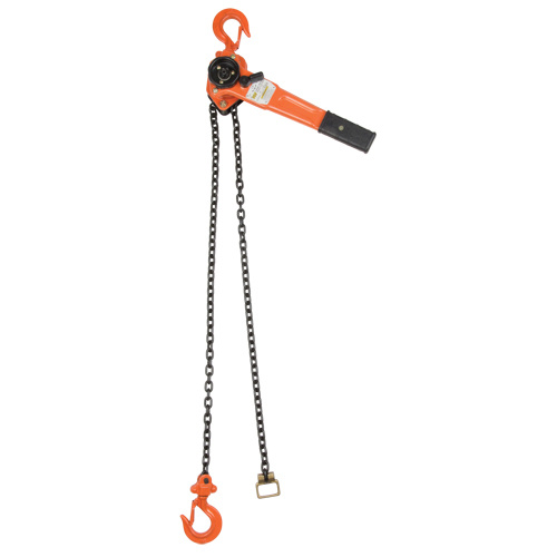 Vanguard Steel 3855 0505 Lever Chain Hoist Lever Chain Hoist, 5' Lift, 1000 lbs. (0.5 tons) Capacity, Alloy Steel Chain - Each