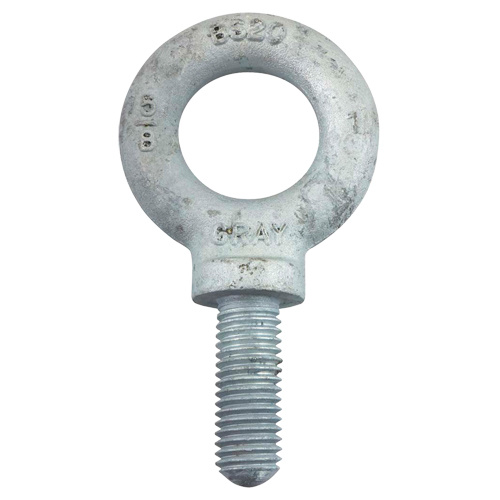 Gray Tools 88720 Eye Bolt Eye Bolt, 2.5625" Dia., 1-3/4" L, Galvanized, 5200 lbs. (2.6 tons) Capacity - Each