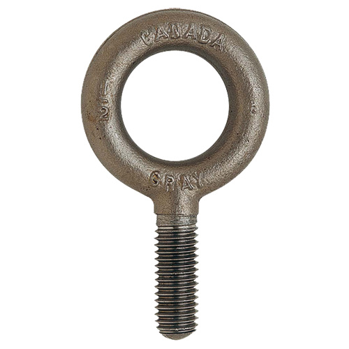 Gray Tools BP08 Eye Bolt Eye Bolt, 1-3/16" Dia., 1" L, Uncoated Natural Finish, 650 lbs. (0.325 tons) Capacity - Each