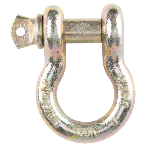 Vanguard Steel 2902 2024 Screw Pin Anchor Shackle Screw Pin Anchor Shackle, 3/8", Screw Pin, Yellow Chromate Plated - Each