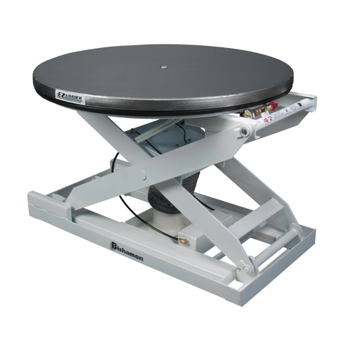 Bishamon EZ LOADER-E* EZ Loader® E Self-Levelling Pallet Positioner - Stainless Platform EZ Loader<sup>®</sup> E Self-Levelling Pallet Positioner - Stainless Platform, 43" L x 43" W, 4000 lbs. Cap. - Each