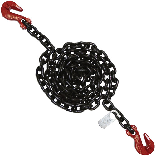 Vanguard Steel SGG10012120 Chain Sling Chain Sling, Grade 100 Chain, Single Legs, Grab & Grab Hooks, 1/2" x 10' - Each