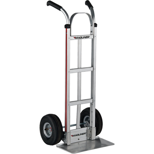 Magliner HMK116G14V Knocked Down Hand Truck, Dual Handle, Aluminum, 48" Height, 500 lbs. Capacity-(Each)