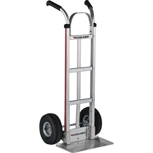 Magliner HMK116G11V Knocked Down Hand Truck, Dual Handle, Aluminum, 48" Height, 500 lbs. Capacity-(Each)