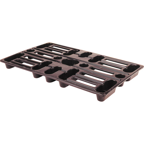Valleycraft Z84978A1 Plastic Pallets Plastic Pallets, 4-Way Entry, 24" L x 15" W x 1-1/2" H - Each