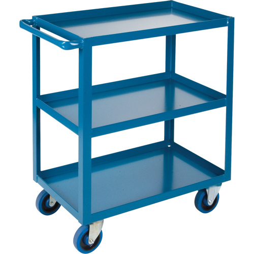 KLETON MB456 Heavy-Duty Shelf Carts, 3 Tiers, 18" W x 36" H x 33" D, 1200 lbs. Capacity-(Each)