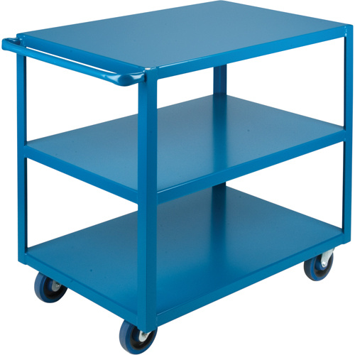 KLETON MB458 Heavy-Duty Shelf Carts, 3 Tiers, 24" W x 36" H x 39" D, 1200 lbs. Capacity-(Each)