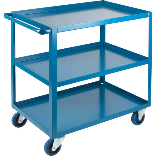 KLETON MB459 Heavy-Duty Shelf Carts, 3 Tiers, 24" W x 36" H x 39" D, 1200 lbs. Capacity-(Each)