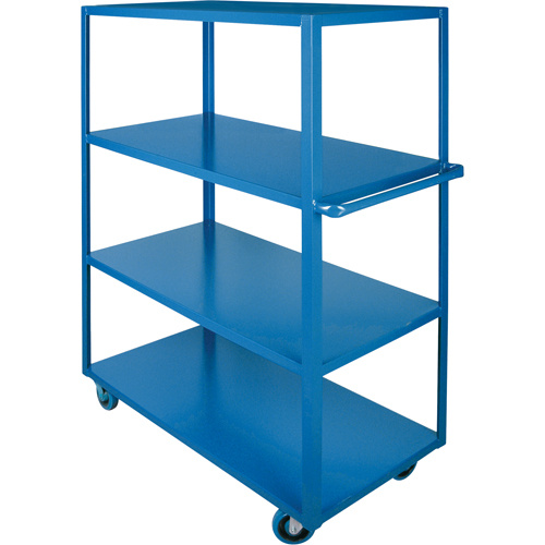 KLETON MB471 Heavy-Duty Shelf Carts, 4 Tiers, 24" W x 61" H x 48" D, 1200 lbs. Capacity-(Each)