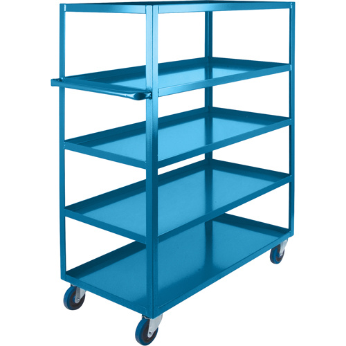 KLETON MB478 Heavy-Duty Shelf Carts, 5 Tiers, 24" W x 61" H x 51" D, 1200 lbs. Capacity-(Each)