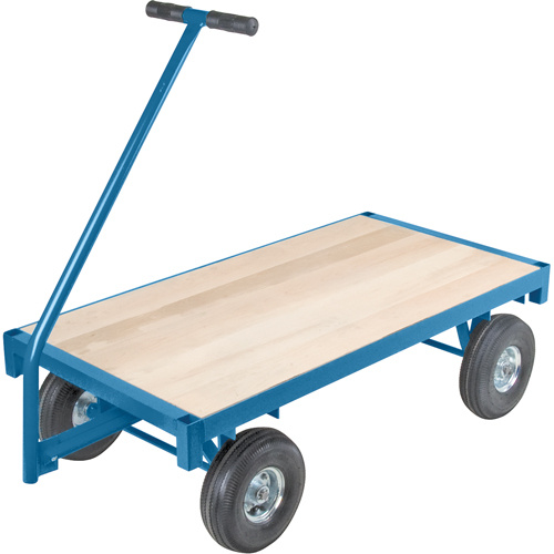 KLETON Ergonomic Platform Wagon Trucks Ergonomic Platform Wagon Trucks, 24" W x 48" L, 45" Handle, 1000 lbs. Capacity, 10" Wheel Dia., Pneumatic Wheels - Each