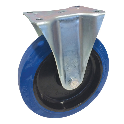 Blickle B-POEV 200R-SB Non Marking Caster Non Marking Caster, Rigid, 8" (203.2 mm), Rubber, 440 lbs. (199.58 kg.) - Each