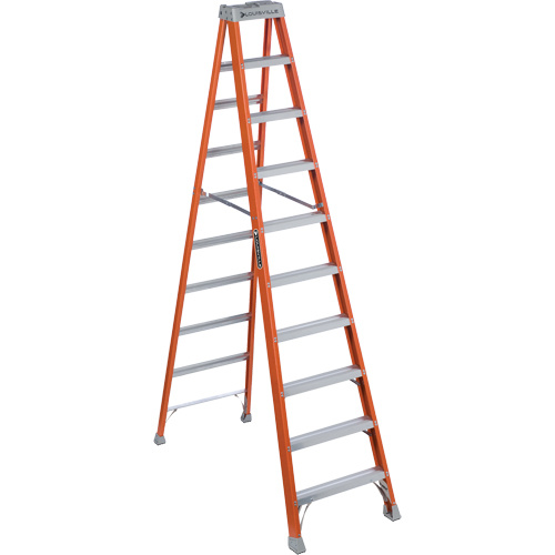 Louisville Ladder FS1510 Industrial Heavy-Duty Stepladders, 10', Fibreglass, 300 lbs. Capacity, Type 1A-(Each)