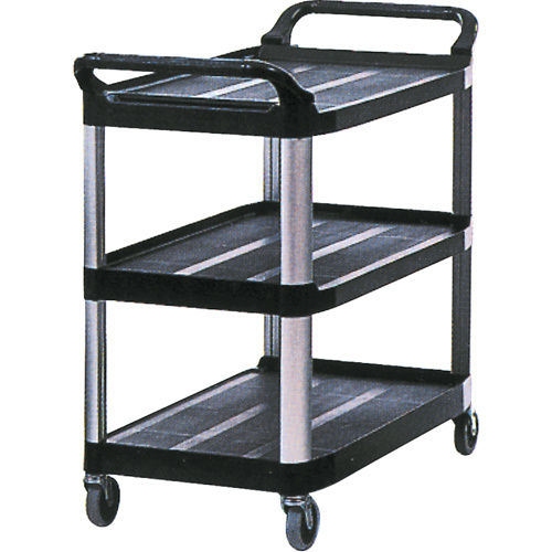 Rubbermaid FG409100BLA Utility Cart Utility Cart, 3 Tiers, 20" x 37" x 33-5/8", 300 lbs. Capacity - Each