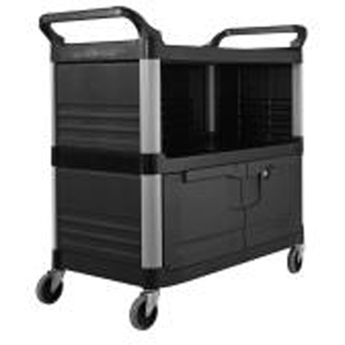 Rubbermaid FG409500BLA Equipment Cart Equipment Cart, 40-5/8" x 37-7/8" x 20-3/4", 300 lbs. Capacity - Each