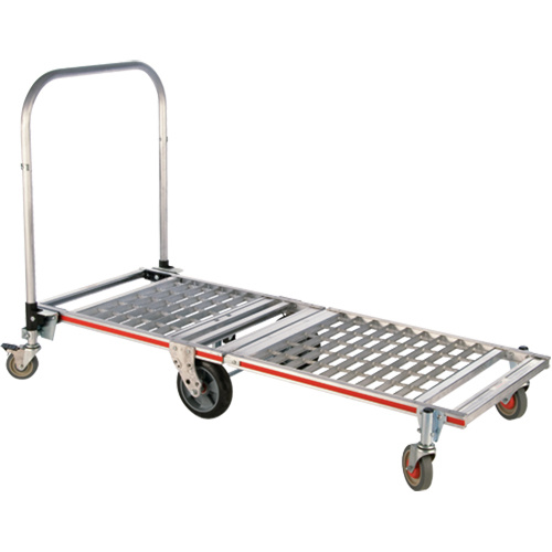 Magliner MT1TA Six Wheel Folding Platform Truck, Aluminum, 1550 lbs., 61-7/8" L x 23-1/4" W, 39" High-(Each)