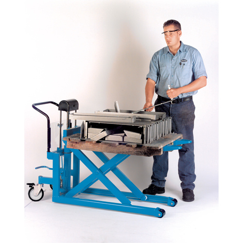 Bishamon LV-10 Hydraulic Skid Scissor Lift/Table Hydraulic Skid Scissor Lift/Table, 42-1/2" L x 20-1/2" W, Steel, 1000 lbs. Capacity - Each