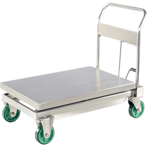 Vestil CART-1100-SS Hydraulic Scissor Lift Table Hydraulic Scissor Lift Table, 35-1/2" L x 19-3/4" W, Stainless Steel, 1100 lbs. Capacity - Each