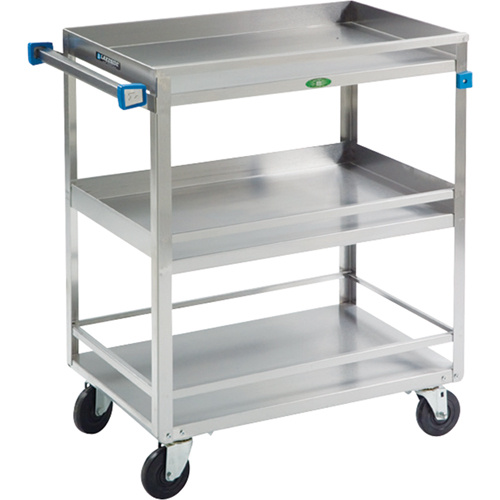 Lakeside Material Handling 526 Guard Rail Carts, 3 Tiers, 19" W x 34-3/4" H x 31" D, 500 lbs. Capacity-(Each)
