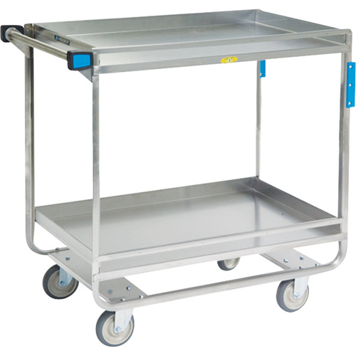 Lakeside Material Handling 729 Guard Rail Carts, 2 Tiers, 23" W x 37-1/4" H x 38-5/8" D, 700 lbs. Capacity-(Each)