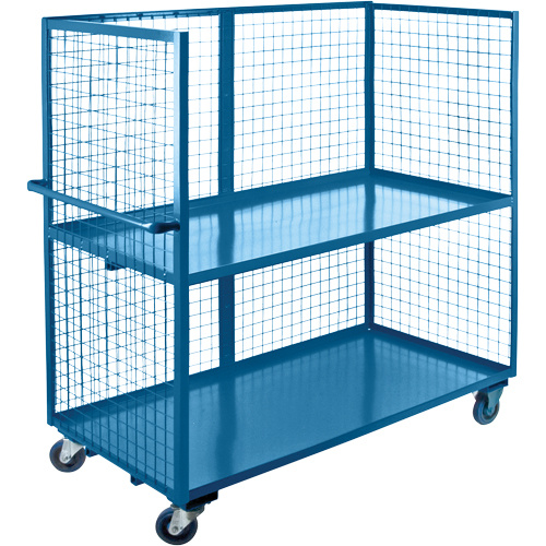 KLETON Wire Mesh Utility Cart Wire Mesh Utility Cart, Steel, 20" x 63" x 75", 1200 lbs. Capacity - Each