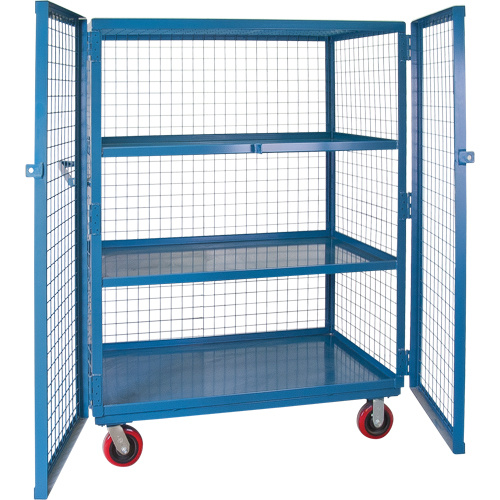 KLETON Wire Mesh Truck Wire Mesh Truck, 3 Tiers, 51" L x 32" W x 62.5" H, 2400 lbs. Cap. - Each