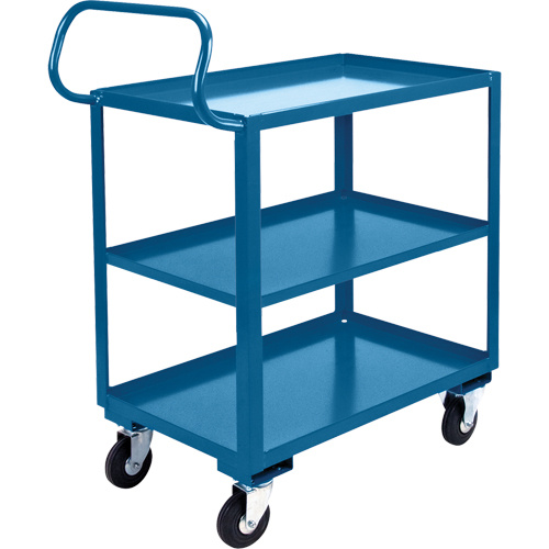 KLETON Ergonomic Shelf Truck Ergonomic Shelf Truck, 800 lbs. Capacity, Steel, 20" W x 37" H x 32" D, Lip Up - Each