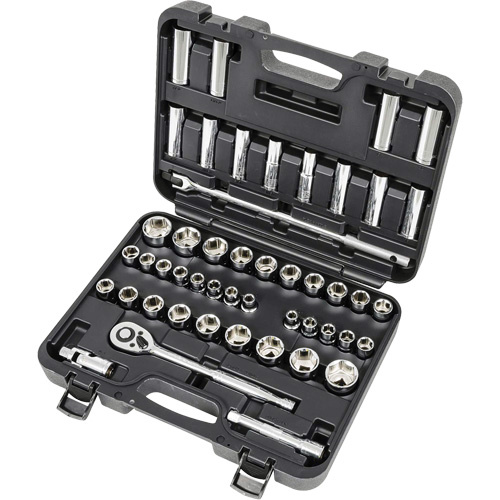 JET 020135 ISK-1249SM SAE/Metric Socket Set ISK-1249SM SAE/Metric Socket Set, 49 Pcs, 1/2" Drive Size, Deep - Each