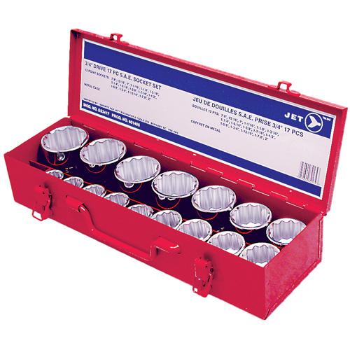JET 601405 SS3417 12-Point Drive Socket Set SS3417 12-Point Drive Socket Set, 3/4" Drive Size - Each