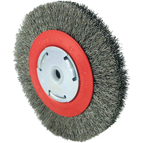 JET 550121 101F-2M Crimped Wire Brush 101F-2M Crimped Wire Brush, 6" Dia., 0.014" Fill, 1/2" - 2" Arbor - Each