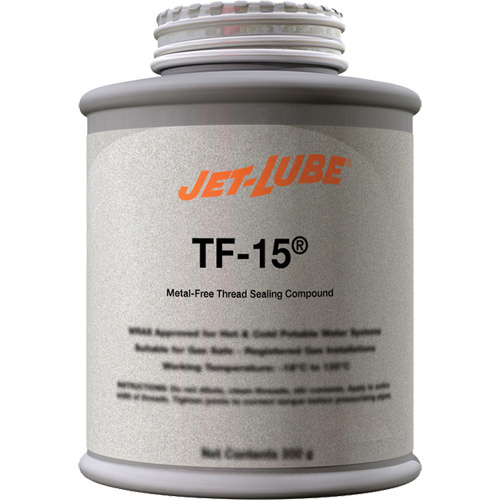 TF-15® Metal-Free Thread Sealing Compound TF-15<sup>®</sup> Metal-Free Thread Sealing Compound, Brush-Top Can, 227 ml, -46° C - 315° C/50° F - 600° F - Bottle