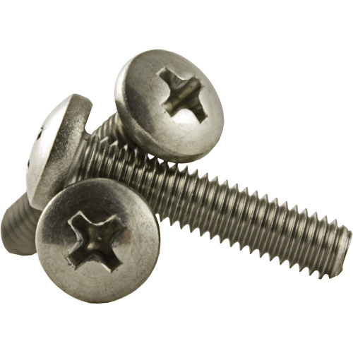 Machine Screw Pan Head Machine Screw Pan Head, #10 x 1/2" L, Stainless Steel - Each
