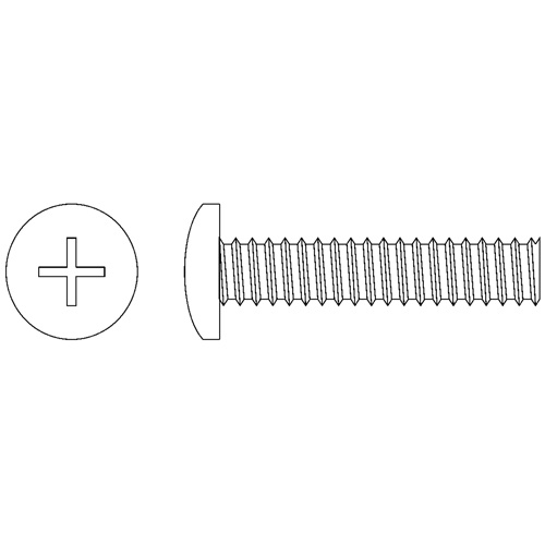 Fasteners & Fittings Inc. 117247 Pan Head Machine Screws Pan Head Machine Screws, #6-32 x 1/4" L, Zinc Plated - Each