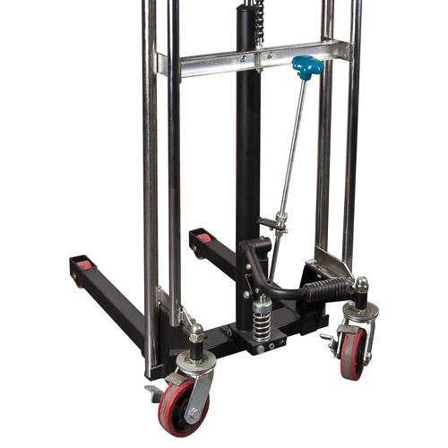 KLETON MN397 Hydraulic Platform Lift Stacker, Foot Pump Operated, 880 lbs. Capacity, 60" Max Lift-(Each)