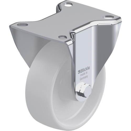 Blickle B-PO 100G Caster, Rigid, 4" (101.6 mm), Nylon, 440 lbs. (199.58 kg.)-(Each)