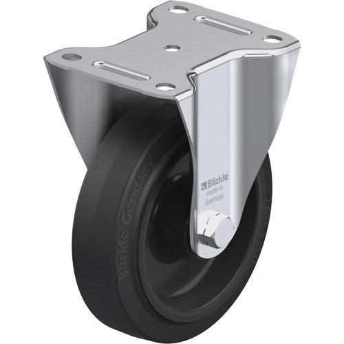 Blickle B-POEV 160R-SB Caster, Rigid, 6-5/16" (160.3375 mm), Hard Rubber, 880 lbs. (400 kg.)-(Each)