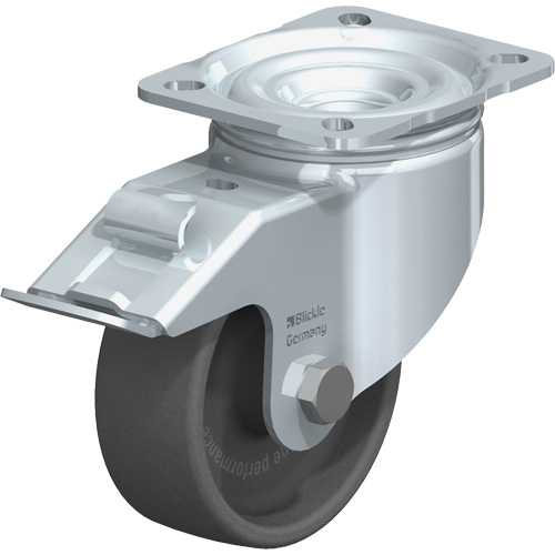 Blickle LIK-POHI 102G-1-FI Caster, Swivel with Brake, 4" (101.6 mm), Heat-Resistant Thermoplastic, 550 lbs. (249.5 kg.)-(Each)