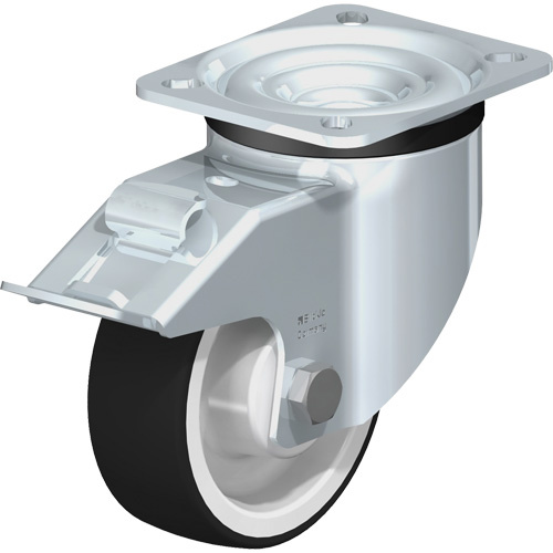 Blickle LK-POTH 100R-1-FI Caster Caster, Swivel with Brake, 4" (101.6 mm), Polyurethane, 660 lbs. (300 kg.) - Each